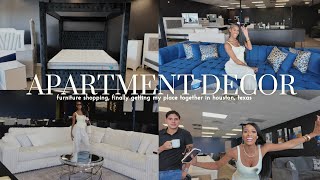 IM GETTING A NEW COUCH?!? apartment decor, furniture shopping, getting my space together in houston