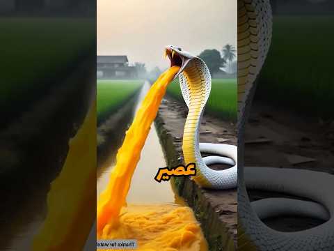 شاهد الأفعى اللي بطلع عصير!😳😲😲