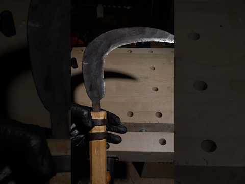 오래된 낫 손잡이 교체 / replacing the old scythe handle / carve wood asmr / 그린 우드카빙 / birch wood carv