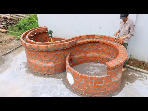 How to make a lovely fish tank from bricks and cement