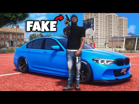 I ROBBED people with a FAKE GUN in GTA 5 RP..