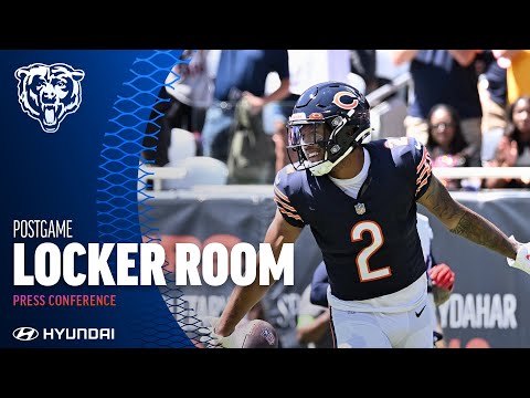 Postgame Locker Room after Bears win | Chicago Bears video clip