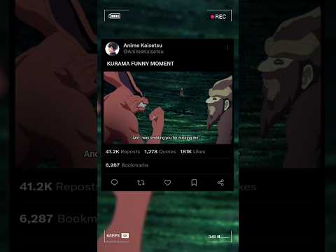 KURAMA FUNNY MOMENT 😁 #anime #naruto #shorts