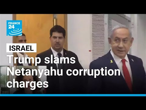 YouTube video thumbnail: Trump Says 'Not Going to Stand' for Netanyahu's Corruption Trial