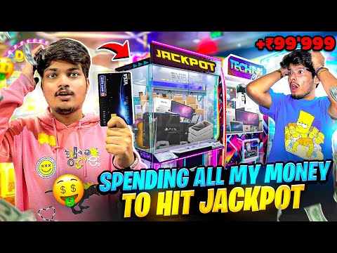 PLAYING UNTIL I HIT JACKPOT😍 IN MEGA MACHINE 12,000RS IN ONE CLAW MACHINE🕹️ -RITIK JAIN VLOGS
