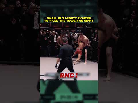 EVERYONE scared of the GIANT, but this SMALL MAN stepped up. #shorts #mma
