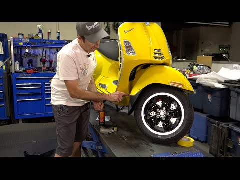 Install a Front Fender Mudflap on a Vespa GTS