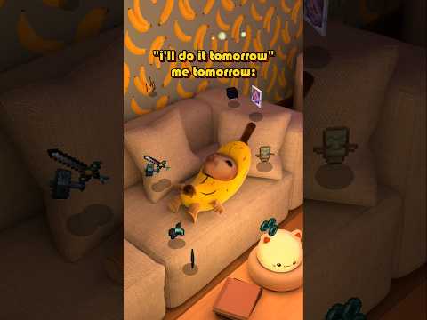 Bnana Cat Mood | Minecraft drop item trend ⛏️🍏