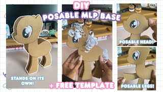 DIY Posable MLP Base Tutorial!! 🐴🍓💞 |+Free Template| Cute DIY Crafts