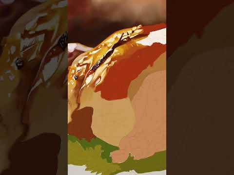 ローストチキンの描き方 #イラストメイキング #speedpaint #shorts  #illustration #お絵描きメイキング