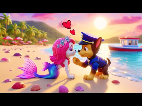 Paw Patrol Ultimate Rescue | CHASE Fall In Love With PRETTY MERMAID SKYE!? - Funny Story | Rainbow 3