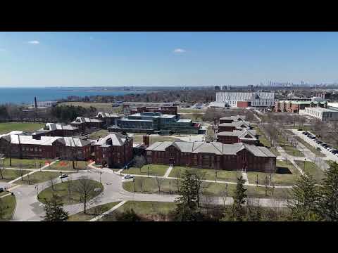 Humber College South Campus Eagle Eye View, Etobicoke Ontario Canada, DJI Mini 4 Pro 4k 30fpr