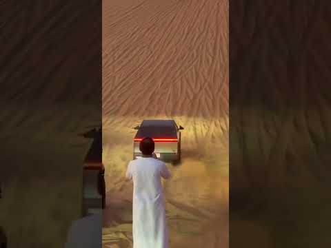 Tesla Syber Truck vs Raptor on Desert Hill #tesla #sybertruck #desert