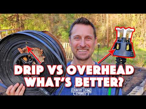 Overhead Watering Vs Drip Irrigation! Farmers Friend Basic Field Kit Review!