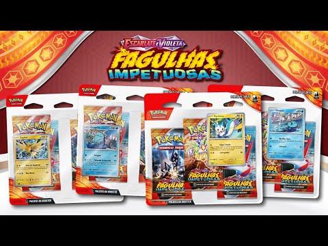 UNBOXING Pacote Triplo e Pacote Quádruplo, Fagulhas Impetuosas - Pokémon TCG