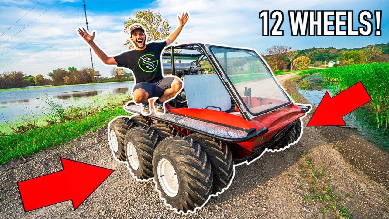 I Bought a HOMEMADE 12 WHEEL ATV for My FARM (It Floats)