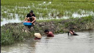 1646 / trời gió lớn đi mò cá dính thấy ham