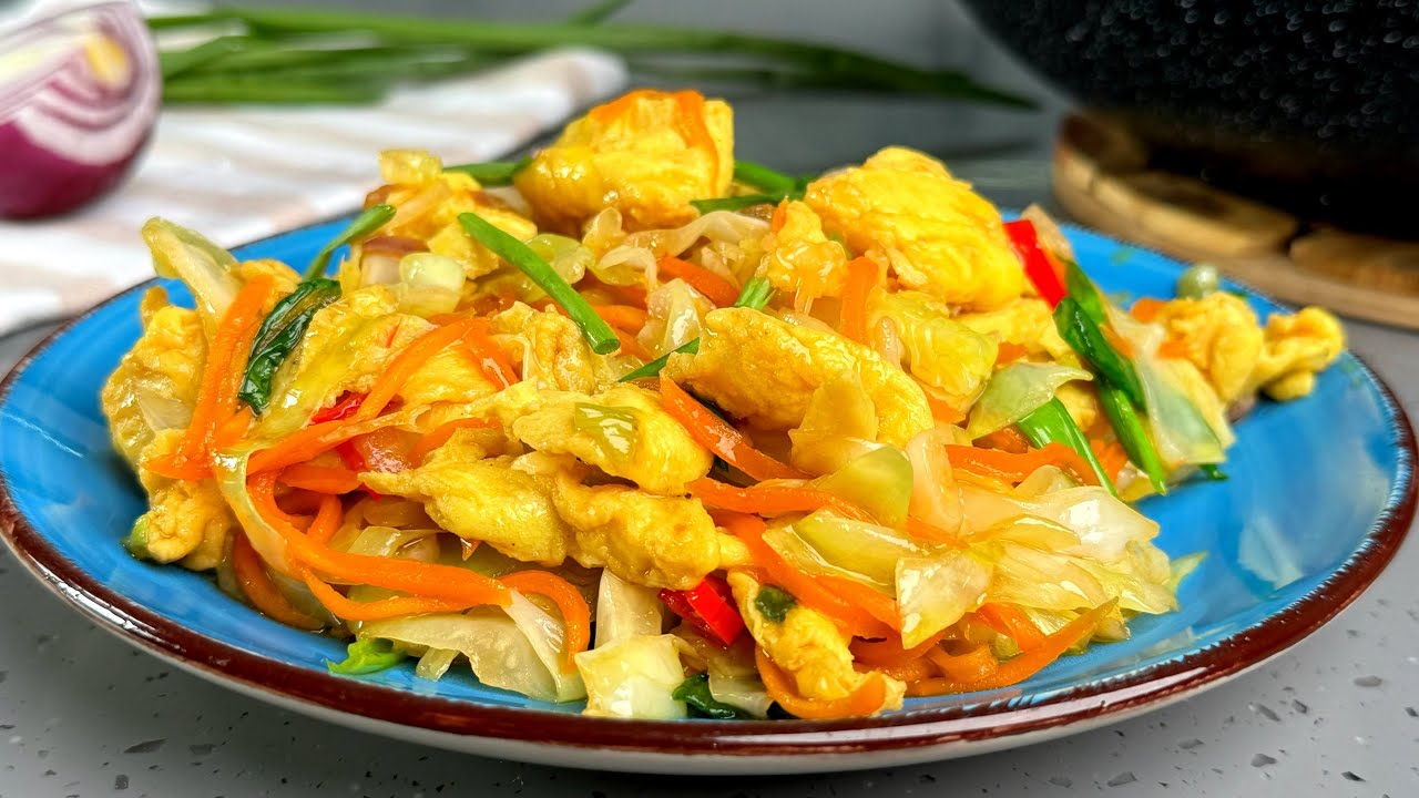 Молодая Капуста с Яйцами Объедение! ВКУСНО, а никто ТАК не готовит! Быстрый ужин на сковороде!