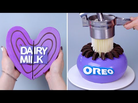 Groovy Cake With Me!!! Satisfying DAIRY MILK Chocolate Cake Tutorials | So Yummy Cake Decorating