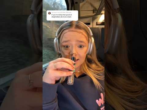 TALKING STOPMOTION AND ON A TRAIN!!? (hardest one yet) #makeup #stopmotion