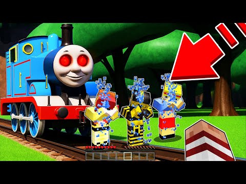 ESCAPAMOS DEL TREN THOMAS.EXE CON MIS AMIGOS EN MINECRAFT