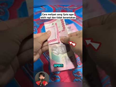 Cara melipat uang 1 juta agar lebih rapi dan tidak berantakan #shorts #tips