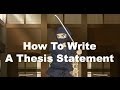 Crafting Effective Thesis Statements