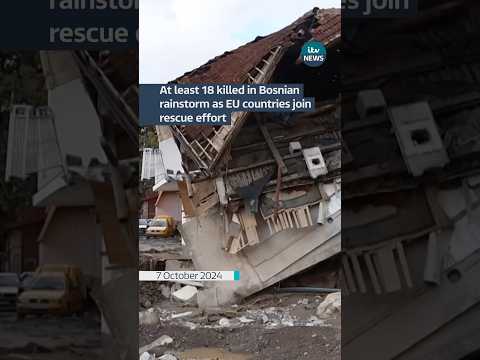 Deadly rainstorm hits Bosnia #itvnews #Bosnia #shorts