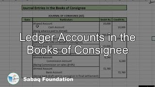 Ledger Accounts in the Books of Consignee