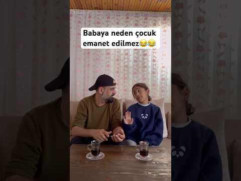 Babaya neden çocuk emanet edilmez? İşte örneği 😁 #youtubeshorts #komedi #komik #babakız #şaka