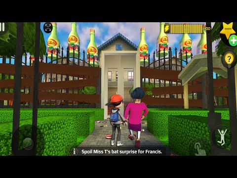 Scary Teacher 3D troll Miss T many trap and ladders (Mod menu) - gameplay part 4708 #scaryteacher3d