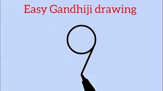 Easy Gandhi drawing from Number 9 step by step // Easy Gandhi Jayanti drawing