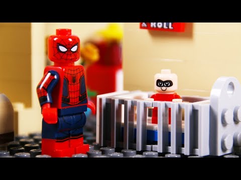 LEGO Spider-man Babysitter STOP MOTION LEGO Spiderman Baby Fail | LEGO Marvel | Billy Bricks