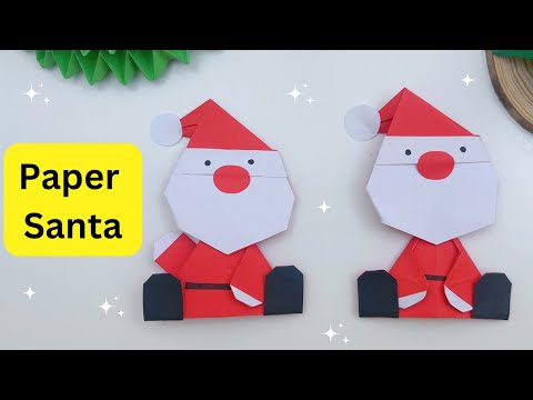 How To Make Paper Santa Claus For Kids / Origami Santa Claus / Paper Craft / Christmas Craft Ideas