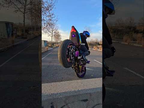 Motorcycle drift and stoppie combo