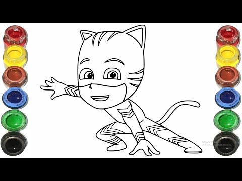 How to draw Catboy Drawing, Painting & Coloring for kids, Pj Masks Drawing | Let's Draw Together