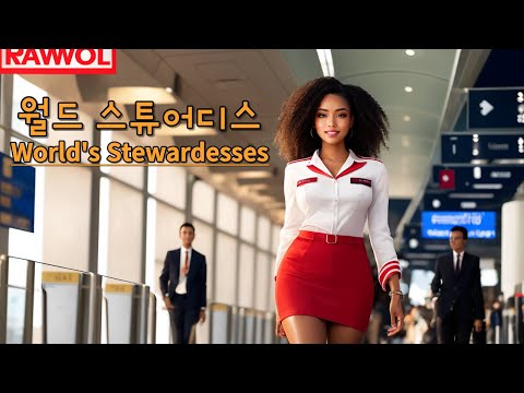 [AI Journey] World's Stewardesses  [at the airport]