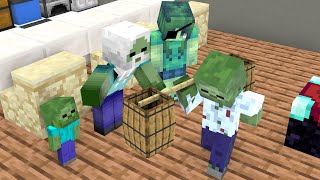 Full Movie : The Story of Poor Zombie Boy and Rich Zombie Girl - Minecraft Animation