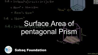 Surface Area of pentagonal Prism