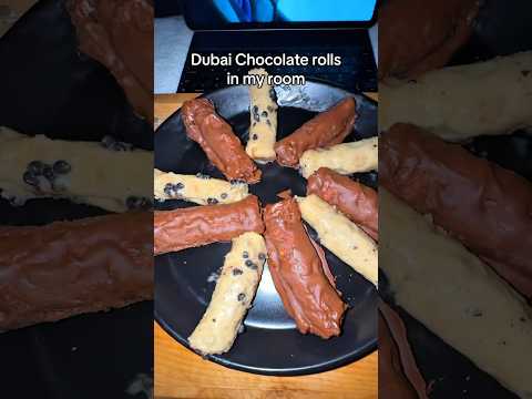 Dubai Chocolate rolls in my dorm room #shorts