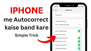 How to Turn On/Off Autocorrect in iphone | Iphone me auto-correction mode ko kaise on/off kare
