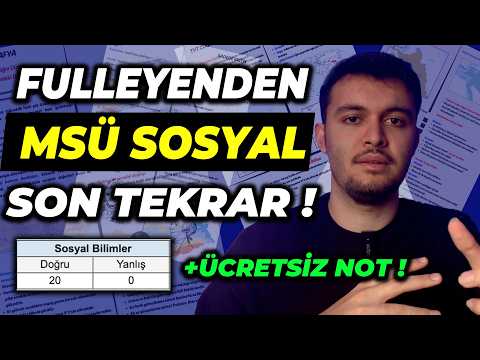 2025 MSÜ SOSYAL FULL TEKRAR | ÜCRETSİZ PDF🔥 BURALARDAN MUTLAKA GELECEK !