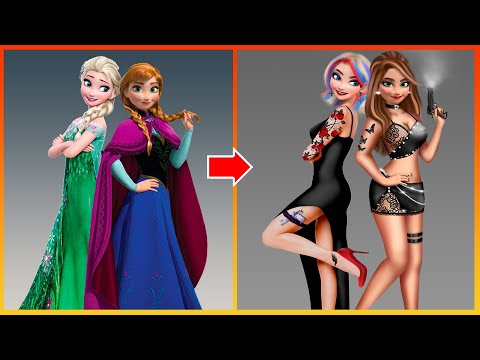Frozen; Elsa Anna Glow Up Into Bad Girl - Disney Princesses Transformation