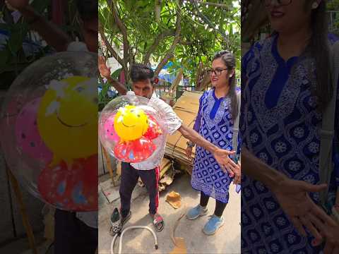 1 के अंदर 4 घुसा दिए बोबे baloon 😱 #shorts #viral #trending #food