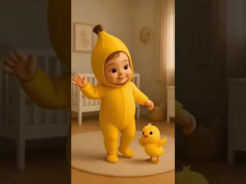 Lilly is dancing on chicken banana #cutebaby #baby #babydance #fyp #chickenbanana #shorts