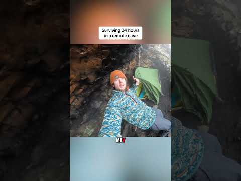 I Tried Surviving 24 Hours in a Winter Mountain Cave #outdoors #camping #adventure