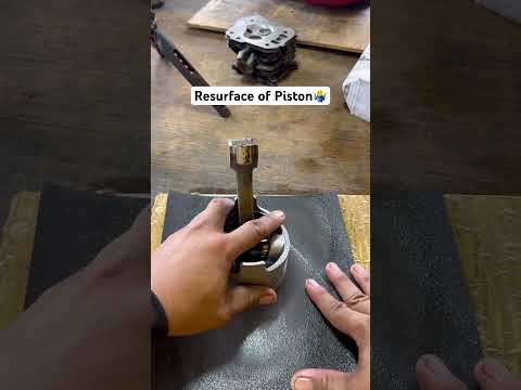 Resurface of piston👍💯 #bjuneworks #automobile #highlights #subscribe #mechanic #diy #youtube