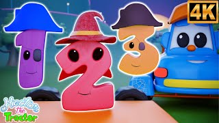 Halloween Wheels on The Numbers, Hector the Tractor Baby Songs and Cartoon Videos