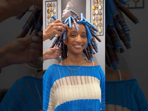 flexi rod hair transformation #hairstyle #hairtransformation