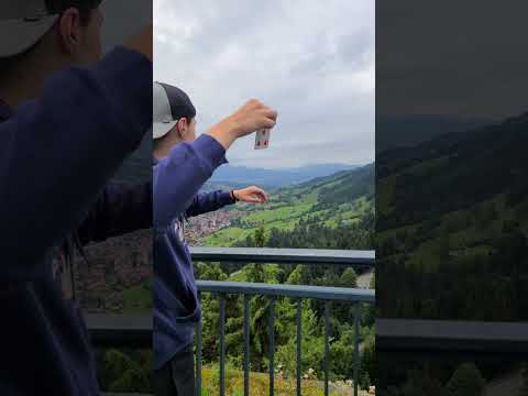 Throwing A PLAYING CARD Of A MOUNTAIN